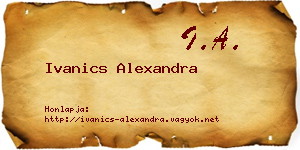 Ivanics Alexandra névjegykártya